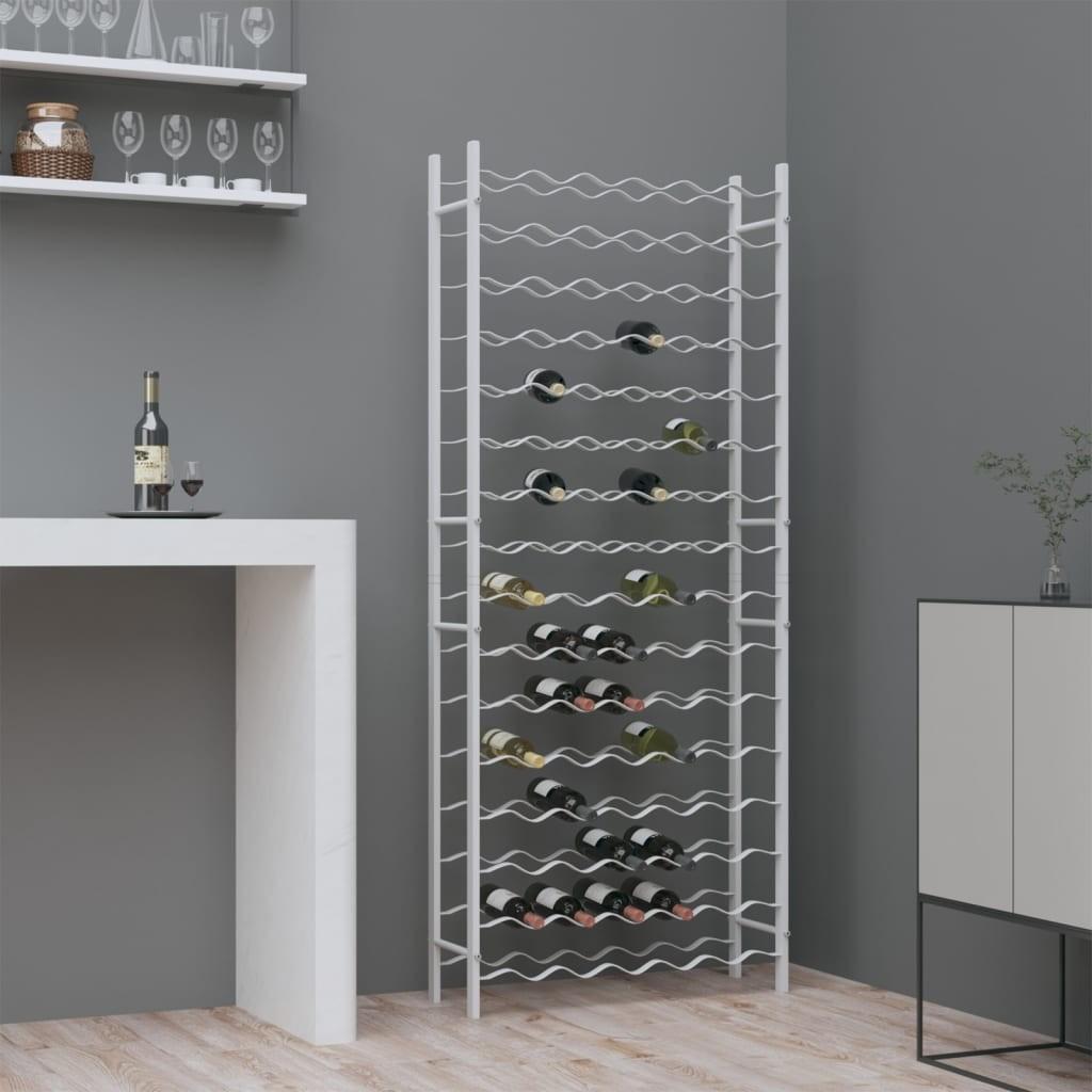 Vinreol til 96 flasker metal hvid
