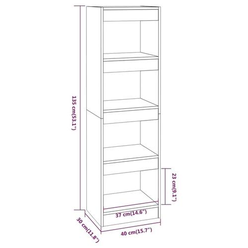 Bogreol/rumdeler 40x30x135 cm sonoma-eg