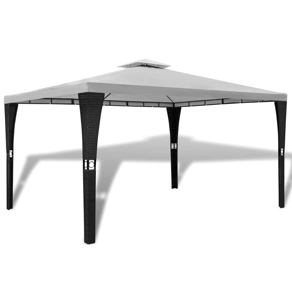 Pavillon med tag 3 x 4 m cremefarvet