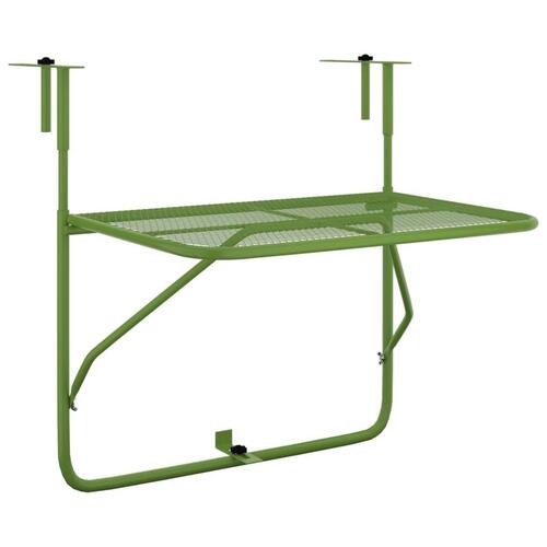 Altanbord 60x40 cm stål grøn