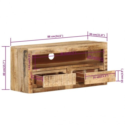 Tv-bord 88x30x40 cm massivt mangotræ