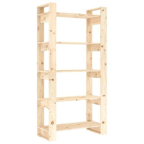 Bogreol/rumdeler 80x35x160 cm massivt fyrretræ