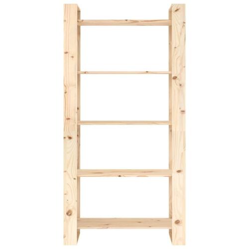 Bogreol/rumdeler 80x35x160 cm massivt fyrretræ