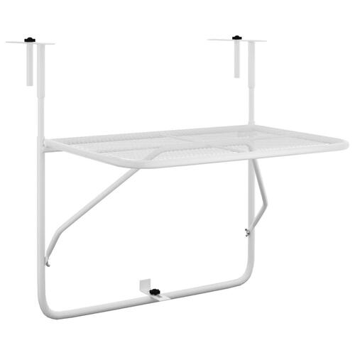 Altanbord 60x40 cm stål hvid