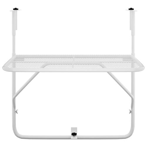 Altanbord 60x40 cm stål hvid