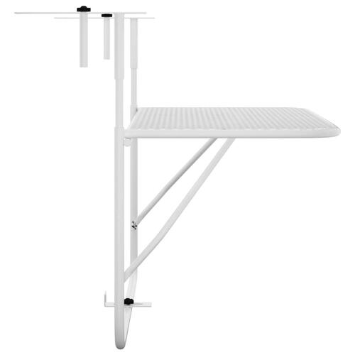 Altanbord 60x40 cm stål hvid