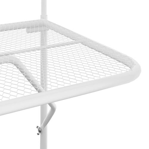 Altanbord 60x40 cm stål hvid