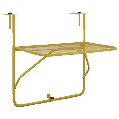 Altanbord 60x40 cm stål guldfarvet