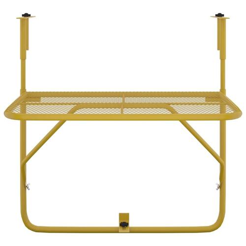 Altanbord 60x40 cm stål guldfarvet