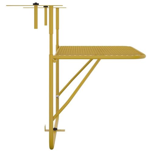 Altanbord 60x40 cm stål guldfarvet