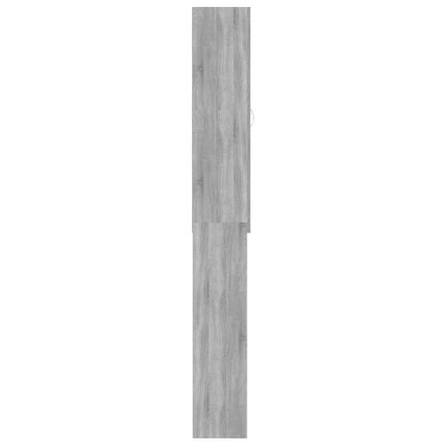 Vaskemaskineskab 64x25,5x190 cm grå sonoma-eg