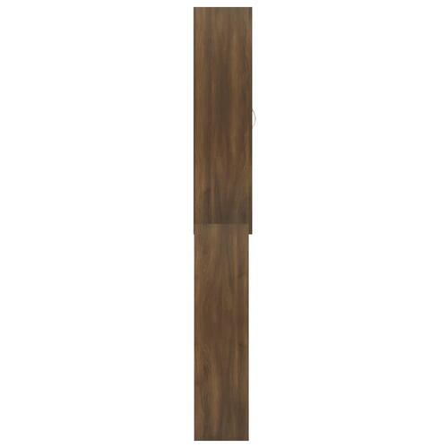 Vaskemaskineskab 64x25,5x190 cm brun egetræsfarve
