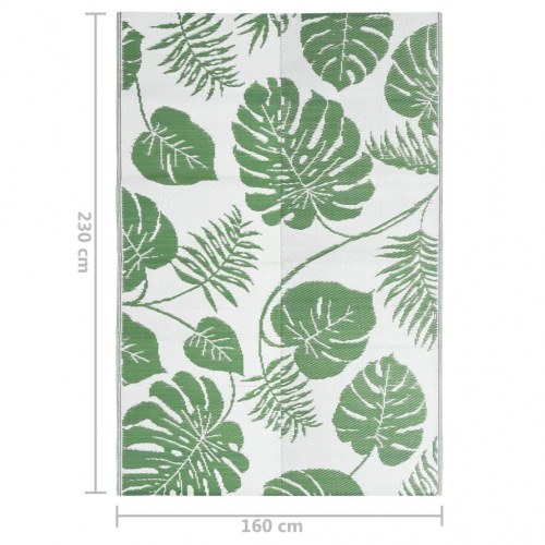 Udendørs gulvtæppe ARAKIL 160x230 cm PP grøn