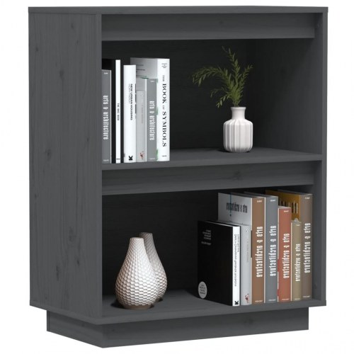 Konsolskab i massivt fyrretræ 60 x 34 x 75 cm - grå