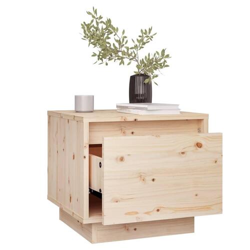 Sengebord 35x34x32 cm massivt fyrretræ