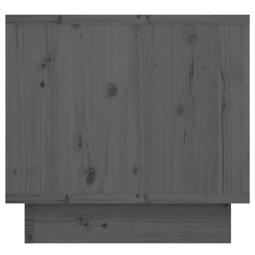 Sengeborde 2 stk. 35x34x32 cm massivt fyrretræ grå