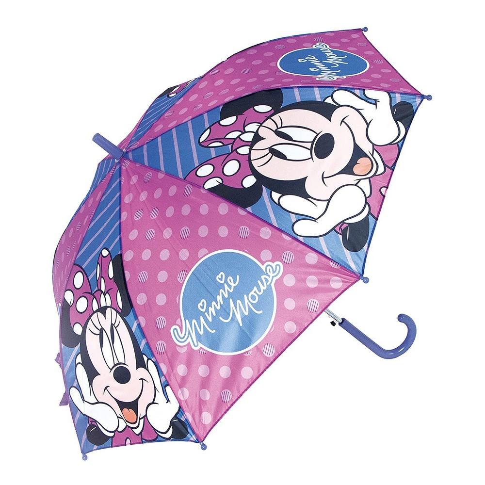 Paraply Minnie Mouse - Automatisk, blå/pink (Ø 84 cm)