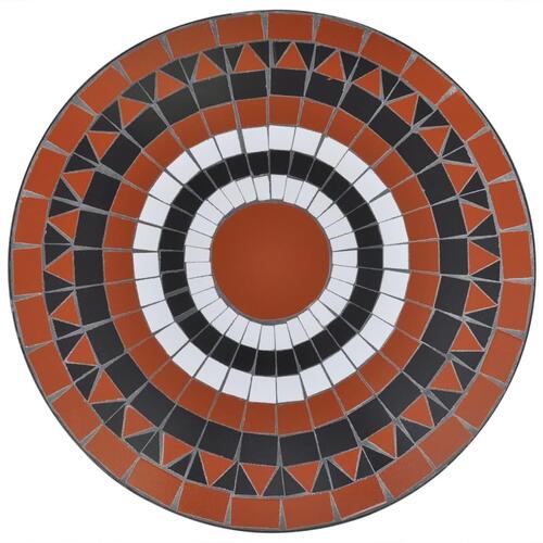 Bistrobord 60 cm mosaik terracotta og hvid