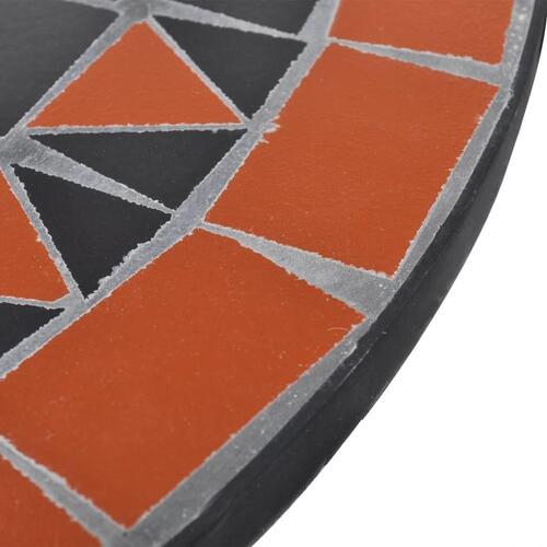 Bistrobord 60 cm mosaik terracotta og hvid