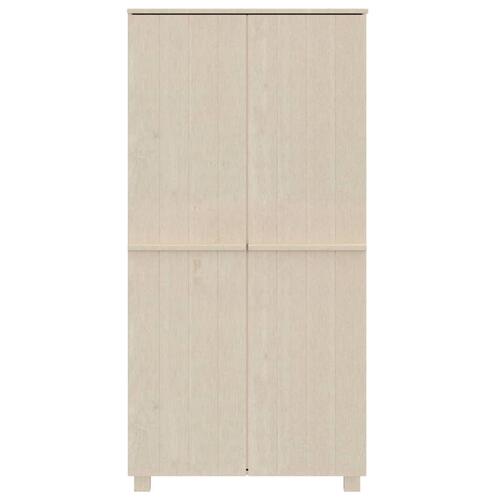 Klædeskab HAMAR 89x50x180 cm massivt fyrretræ honningbrun