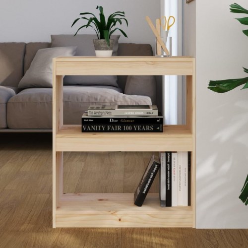 Bogreol/rumdeler 60x30x71,5 cm massivt fyrretræ