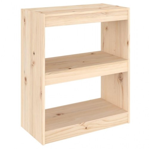 Bogreol/rumdeler 60x30x71,5 cm massivt fyrretræ