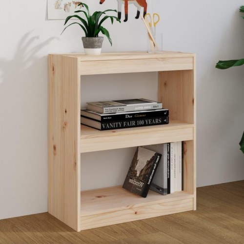 Bogreol/rumdeler 60x30x71,5 cm massivt fyrretræ