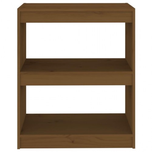 Bogreol/rumdeler 60x30x71,5 cm massivt fyrretræ gyldenbrun