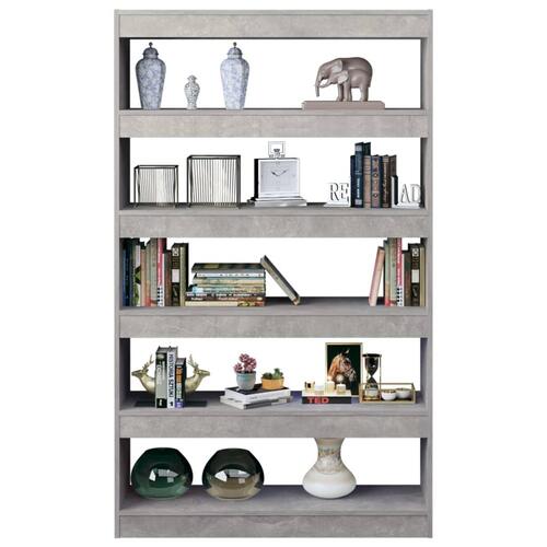 Bogreol/rumdeler 100x30x166 cm betongrå