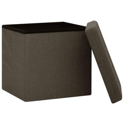 Foldbar puf kunstlærred mørkebrun