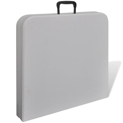 Sammenfoldeligt havebord 122 cm HDPE hvid