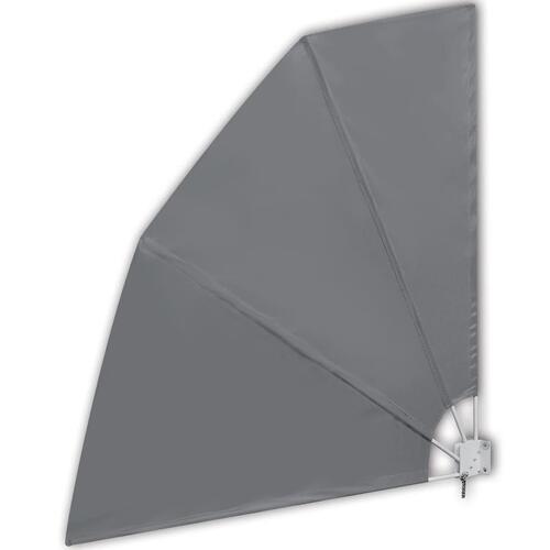Sammenklappelig sidemarkise til altan grå 210 x 210 cm