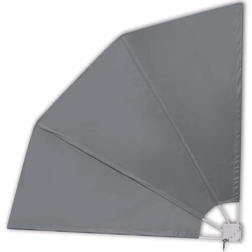 Sammenklappelig sidemarkise til altan grå 210 x 210 cm
