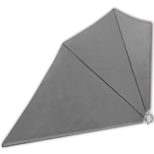 Sammenklappelig sidemarkise til altan grå 160 x 240 cm