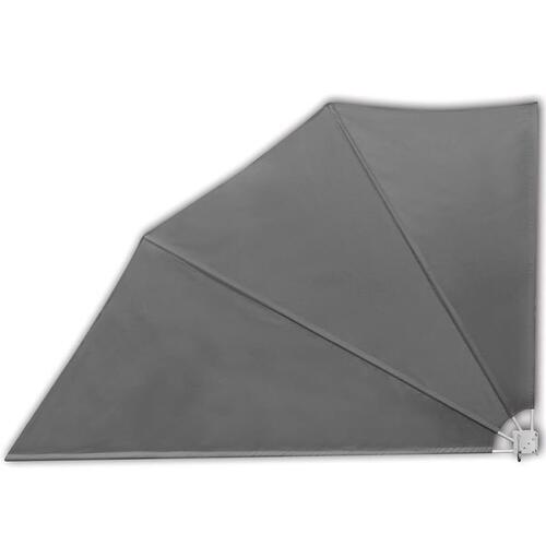 Sammenklappelig sidemarkise til altan grå 160 x 240 cm