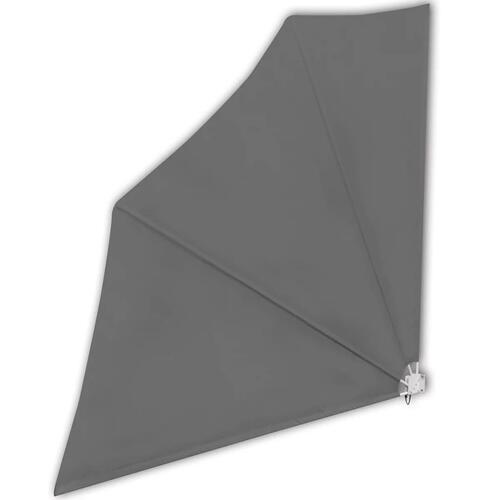 Sammenklappelig sidemarkise til altan grå 140 x 140 cm