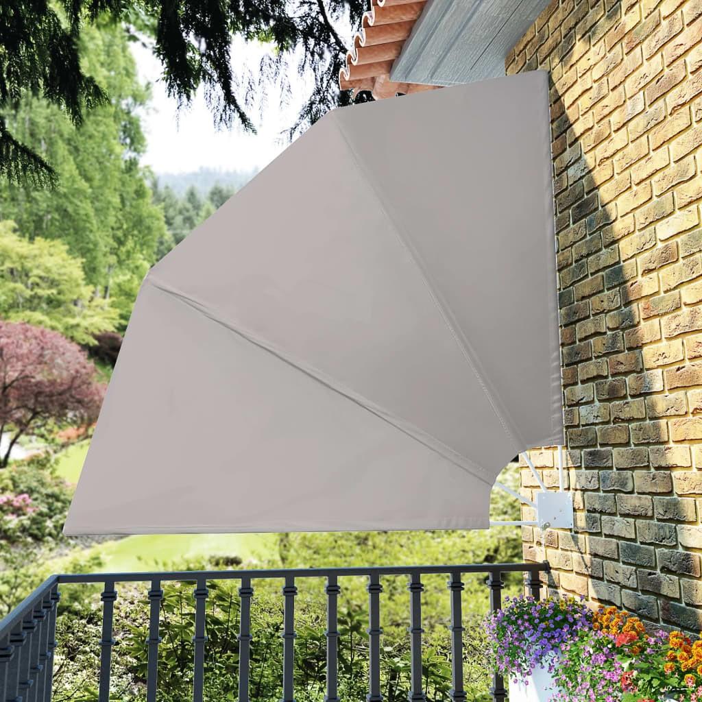 Sammenklappelig sidemarkise til altan cremefarvet 210 x 210 cm