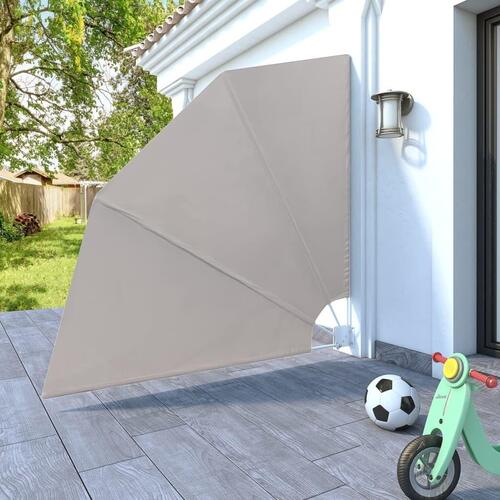 Sammenklappelig sidemarkise til altan cremefarvet 210 x 210 cm