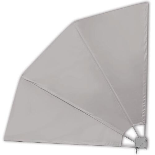 Sammenklappelig sidemarkise til altan cremefarvet 210 x 210 cm