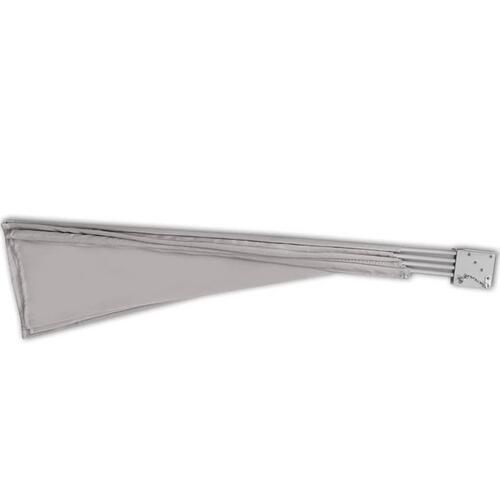 Sammenklappelig sidemarkise til altan cremefarvet 210 x 210 cm