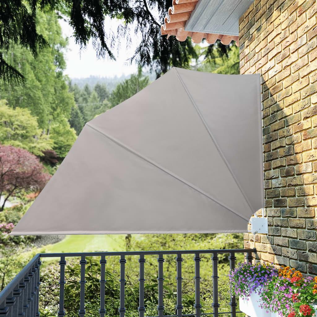 Sammenklappelig sidemarkise til altan cremefarvet 160 x 240 cm