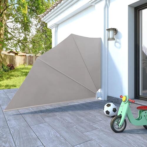 Sammenklappelig sidemarkise til altan cremefarvet 160 x 240 cm
