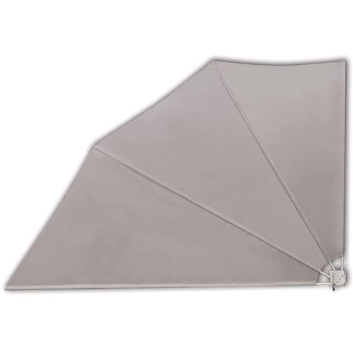 Sammenklappelig sidemarkise til altan cremefarvet 160 x 240 cm
