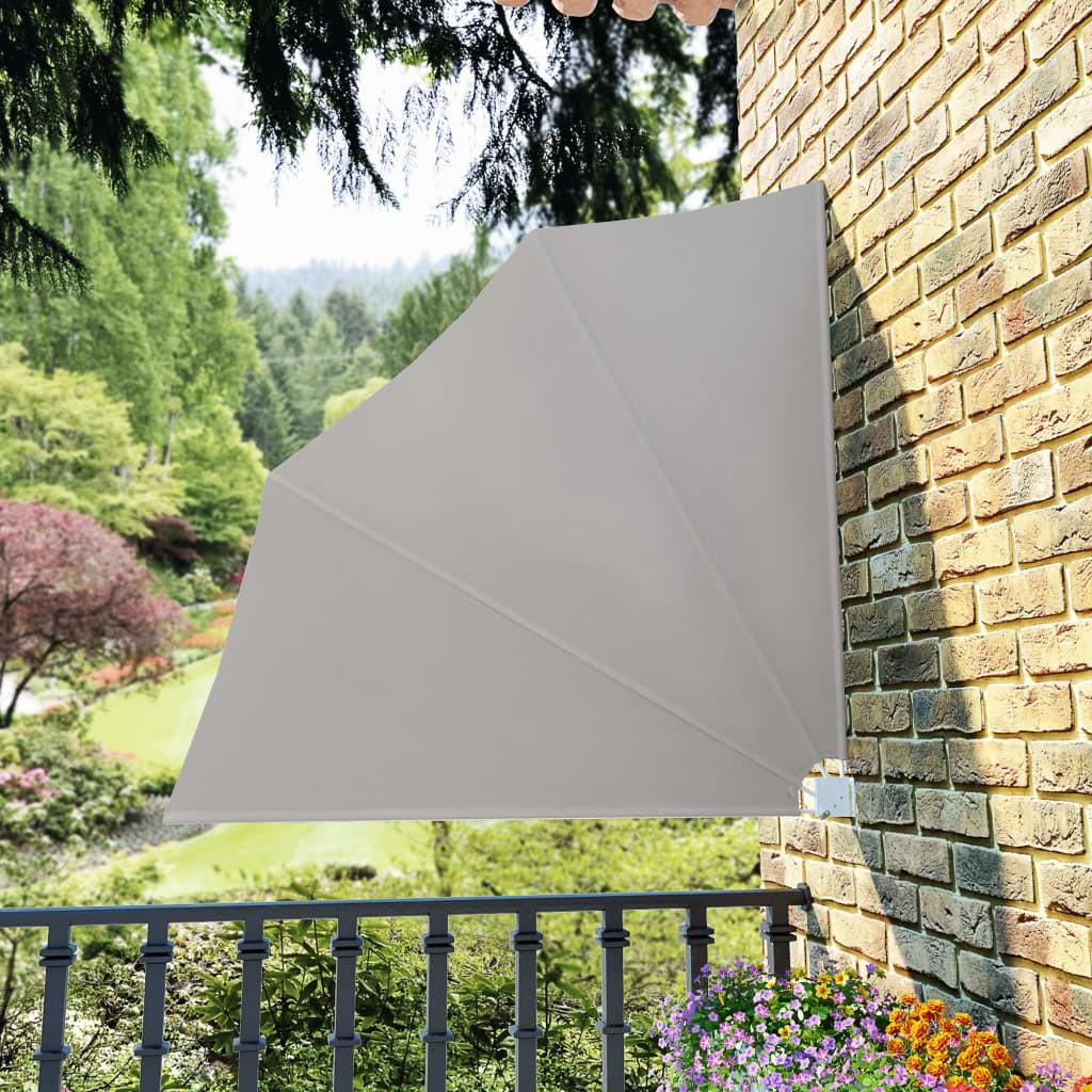 Sammenklappelig sidemarkise til altan cremefarvet 140 x 140 cm