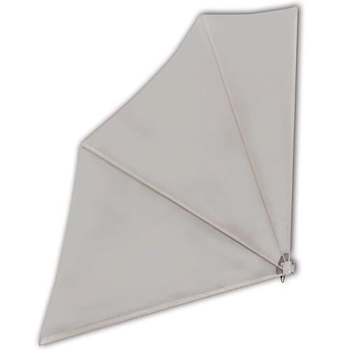 Sammenklappelig sidemarkise til altan cremefarvet 140 x 140 cm
