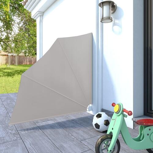 Sammenklappelig sidemarkise til altan cremefarvet 140 x 140 cm