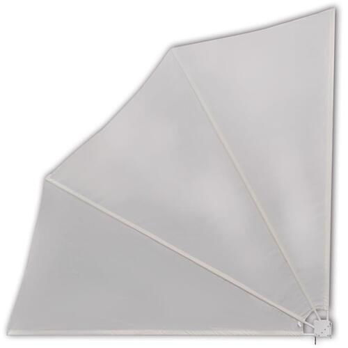 Sammenklappelig sidemarkise til altan cremefarvet 140 x 140 cm