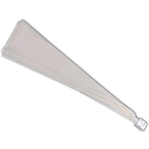 Sammenklappelig sidemarkise til altan cremefarvet 140 x 140 cm