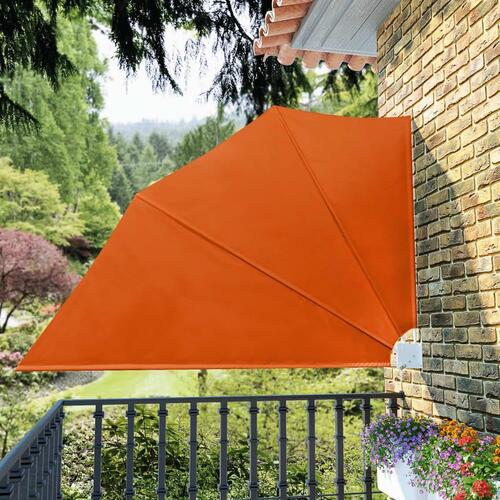 Sammenklappelig sidemarkise til altan terracotta 160 x 240 cm