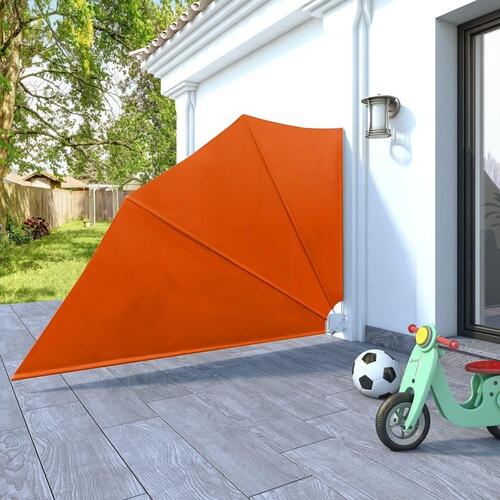 Sammenklappelig sidemarkise til altan terracotta 160 x 240 cm